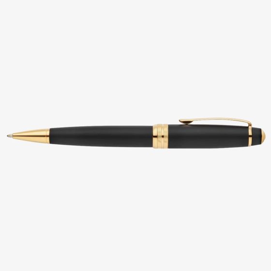 Cross Bailey Matte Black Lacquer & 23ct Gold Ballpoint Pen AT0452-24