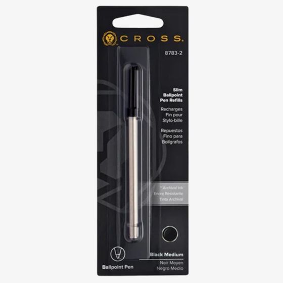 Cross Slim Ballpoint Black Pen Refill AT8783-2