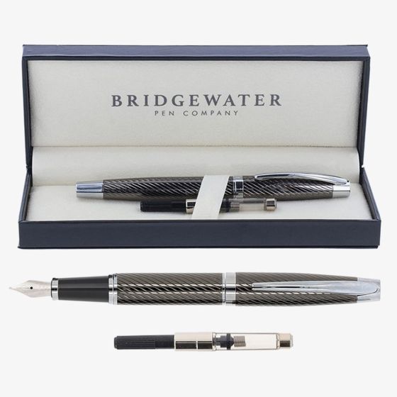 Bridgewater Lancaster Gunmetal and Chrome Fountain Pen 341521