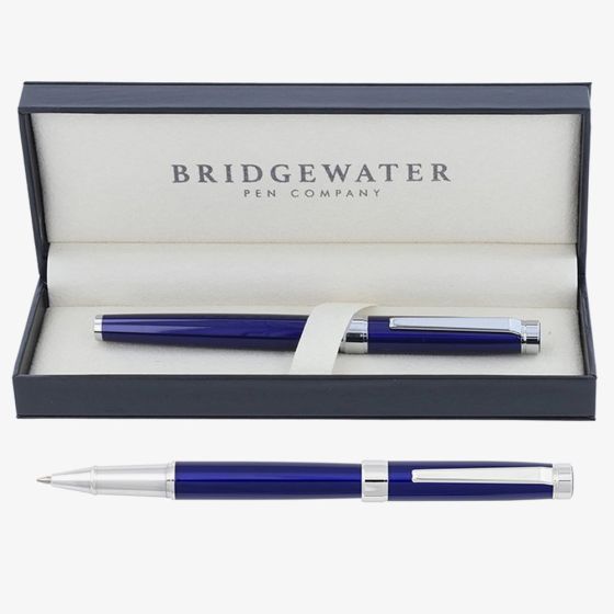Bridgewater Galway Blue And Chrome Rollerball Pen 341536