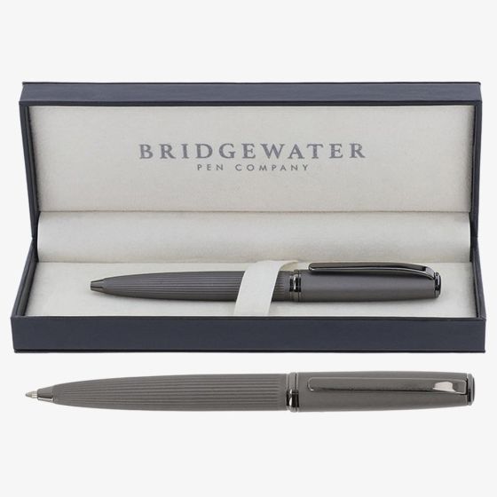 Bridgewater Stirling Matte Grey & Gunmetal Ballpoint Pen 337453