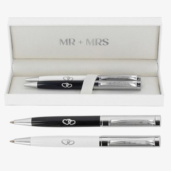 Bridgewater White & Black Mr & Mrs Boxed Occasion Pen 341500
