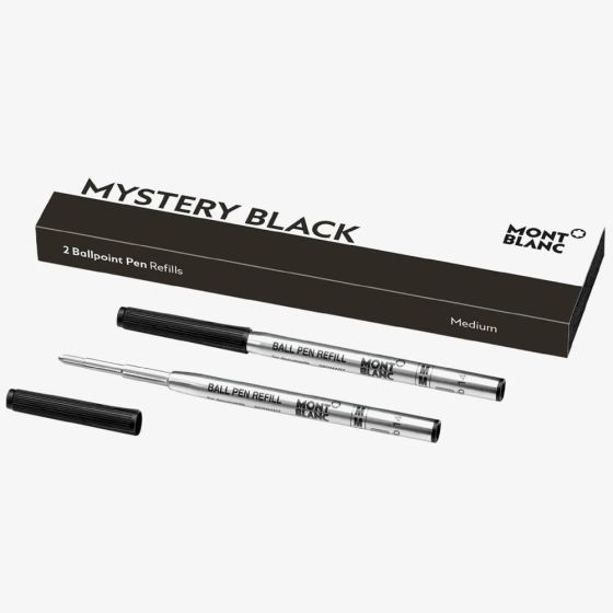 Montblanc 2 Ballpoint Refills Medium Mystery Black 128211
