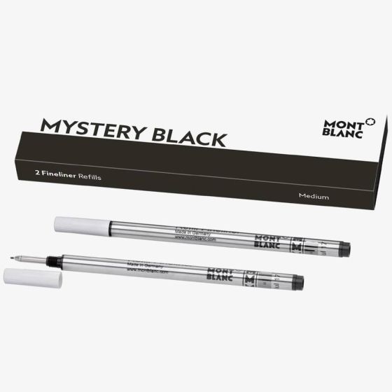 Montblanc 2 Fineliner Refills Medium Mystery Black 128246