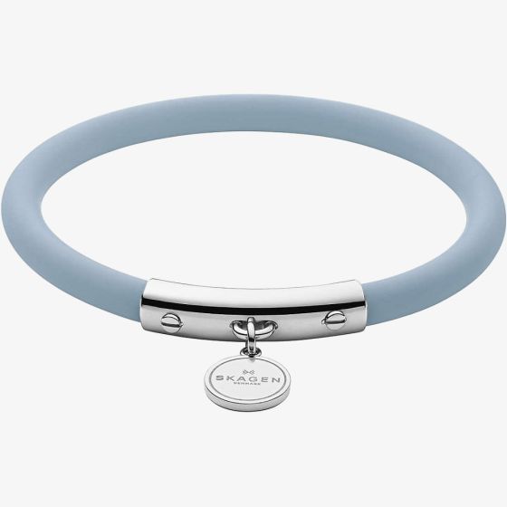 Skagen Blakely Light Blue Silicone and Silver-Tone Bracelet SKJ1279040