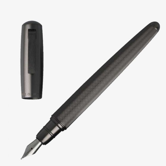 BOSS Pure Dark Chrome Fountain Pen HSY6032
