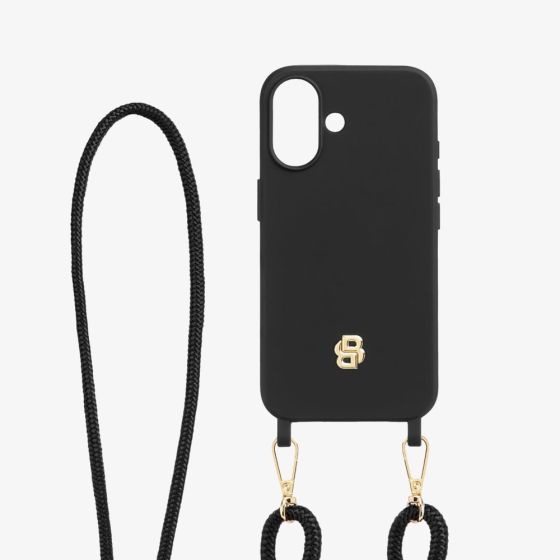 BOSS Double B Black & Gold iPhone Case With Strap HEH520A16N