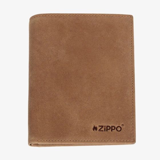 Zippo Vintage Brown Leather Card Holder Wallet 2008008