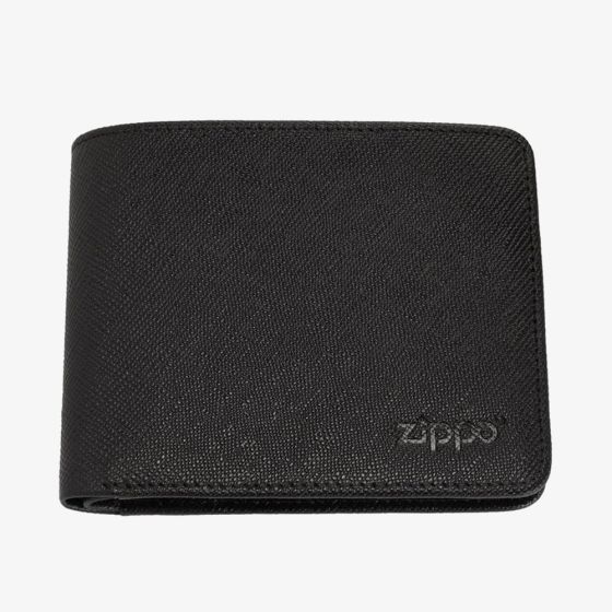Zippo Saffiano Black Leather Wallet 2007077