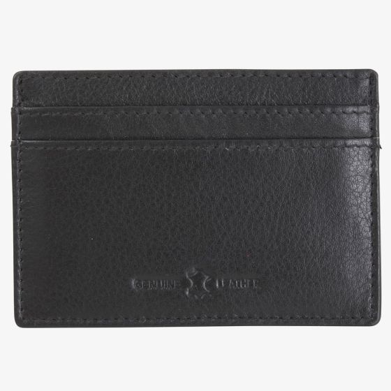 Black Leather Slim Credit Card RFID Wallet LX-06