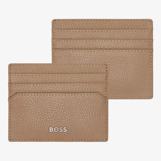 BOSS Classic Grained Camel Card Holder Wallet HLC416X