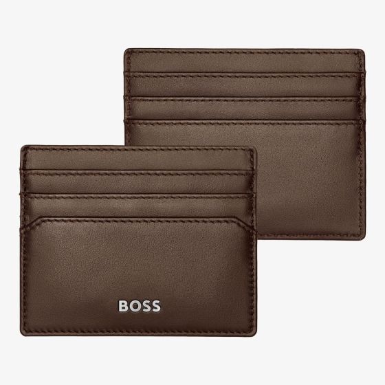 BOSS Classic Smooth Brown Card Holder Wallet HLC403Y