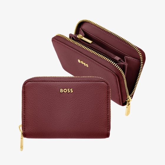 BOSS Signature Lady Burgundy Money Purse HEM616R