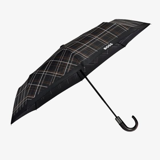BOSS Checkered Black Pocket Umbrella HUF624A