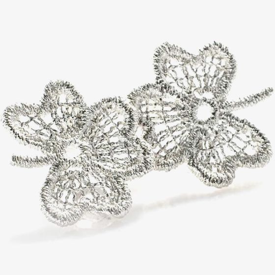 Sterling Silver Lace Stud Earrings 322-AG-1