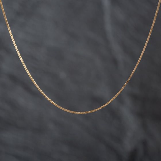 Second Hand 9ct Yellow Gold 18 Inch Serpentine Chain 41011064