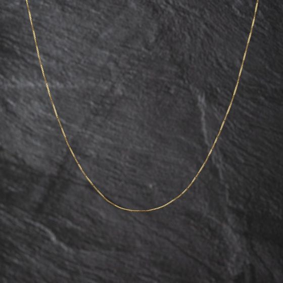 Second Hand 9ct Yellow Gold 18 Inch Box Chain 41011164