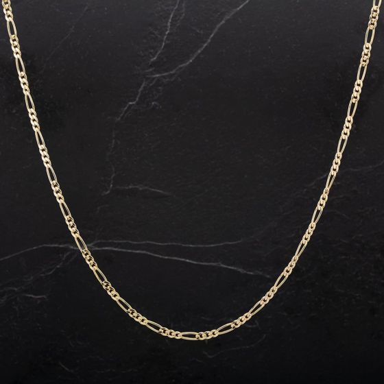 Second Hand 9ct Yellow Gold 22 Inch Figaro Link Chain 4101520
