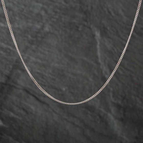 Second Hand 9ct White Gold 18 Inch Curb Chain 41021092