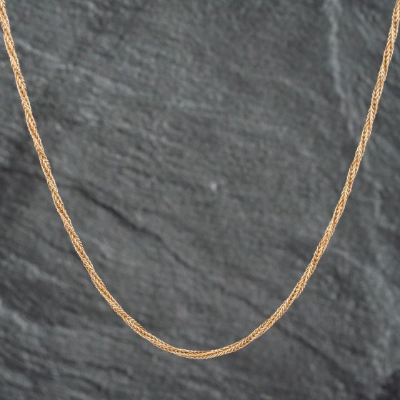 Second Hand 9ct Yellow Gold Twisted 20 Inch Foxtail Chain 41021420