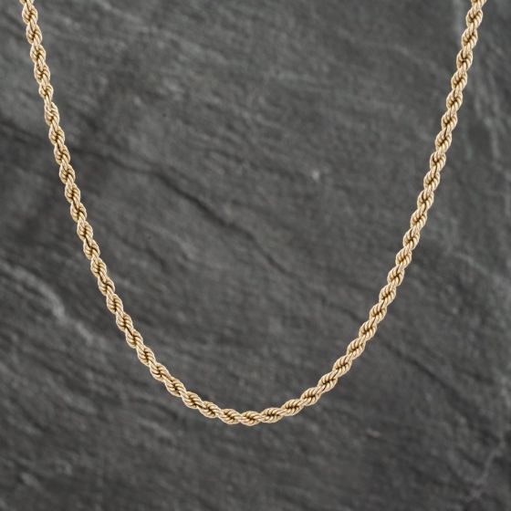 Second Hand Rope Uk Second Hand 9ct Yellow Gold 20 Inch Rope Chain 41021434 - thbaker.co.uk