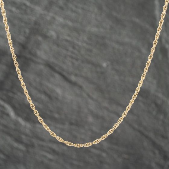 Second Hand 9ct Yellow Gold 18 Inch Prince Of Wales Chain 41021485