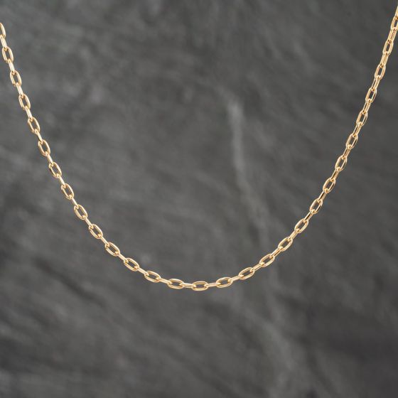 Second Hand 9ct Yellow Gold 18 Inch Curb Chain 41021528