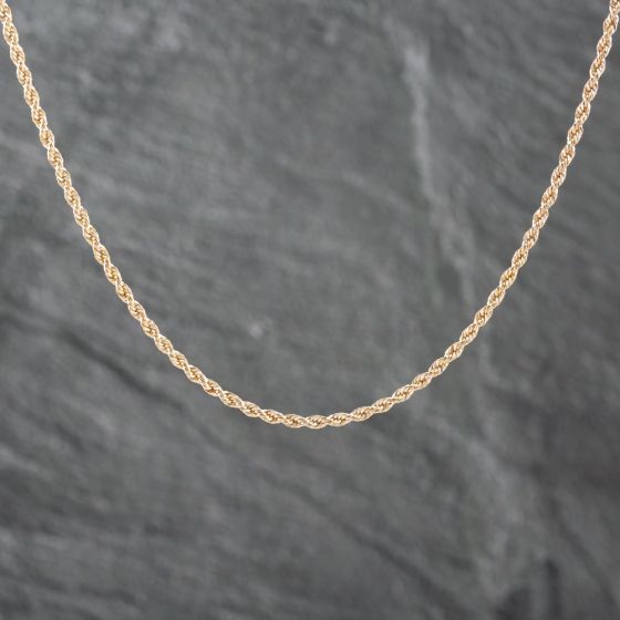 Second Hand 9ct Yellow Gold 20 Inch Rope Chain 41021568