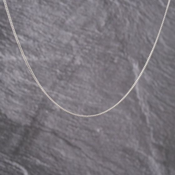 Second Hand 9ct White Gold 18 Inch Curb Chain 41021674