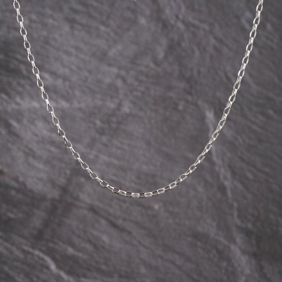 Second Hand 9ct White Gold 18 Inch Belcher Chain 41021685