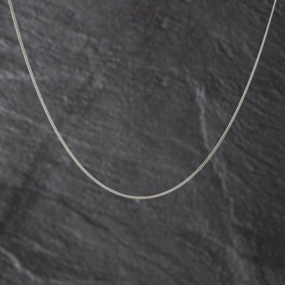 Second Hand 18ct White Gold Fine 20 Inch Curb Chain 41021694
