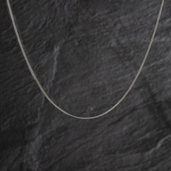 Second Hand 18ct White Gold Fine 20 Inch Curb Chain 41021695