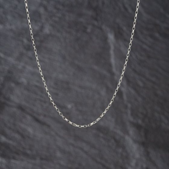 Second Hand 9ct White Gold 16 Inch Belcher Chain 41021700