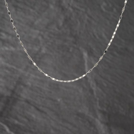 Second Hand 9ct White Gold 16 Inch Fancy Chain 41021729