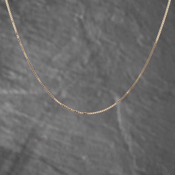 Second Hand 9ct Yellow Gold 16 Inch Box Chain 41021744