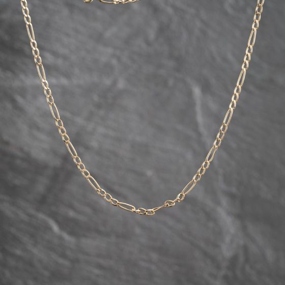 Second Hand 9ct Yellow Gold 22 Inch Figaro Chain 41021748