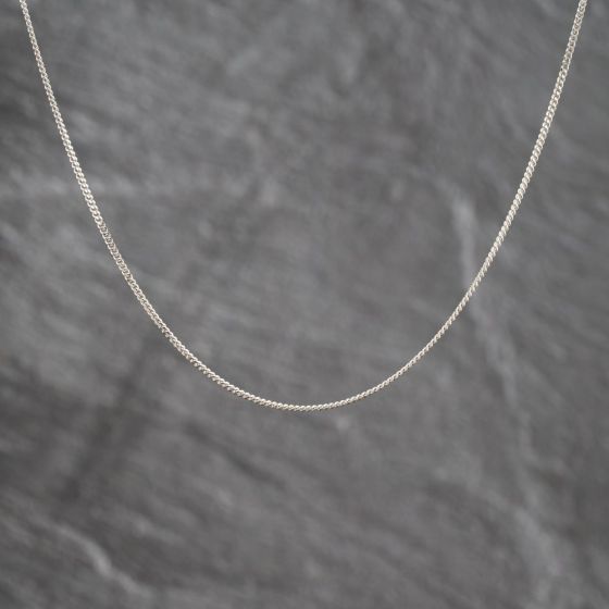 Second Hand 9ct White Gold 18 Inch Curb Chain 41021755