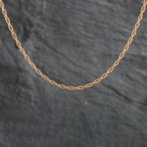 Second Hand 9ct Yellow Gold 17 Inch Prince Of Wales Chain 4102355