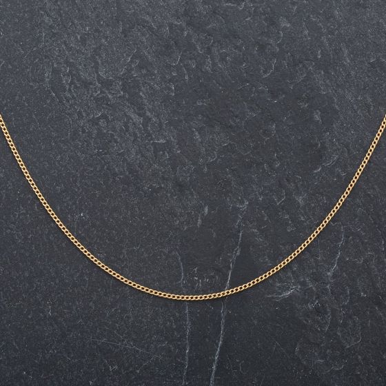 Second Hand 18ct Yellow Gold 20 Inch Fine Curb Link Chain 4102740