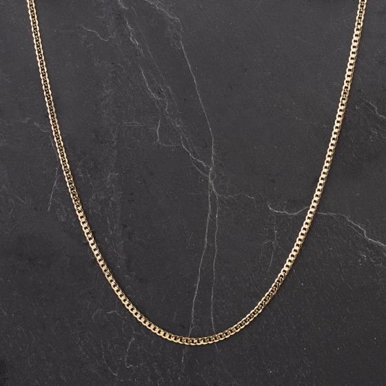 Second Hand 9ct Yellow Gold 20 Inch Curb Link Chain 4102754