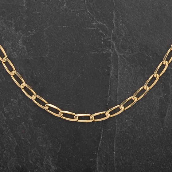 Second Hand Yellow Gold 16 Inch Long Curb Chain 4103068