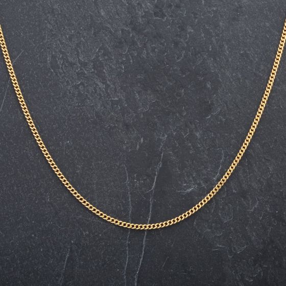 Second Hand 9ct Yellow Gold 20 Inch Close Curb Link Chain 4103151