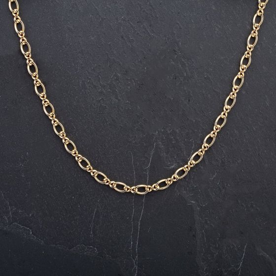 Second Hand 9ct Yellow Gold 20 Inch Fancy Link Chain 4103233
