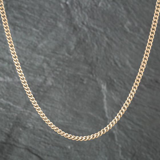 Second Hand 9ct Yellow Gold 19 Inch Curb Chain 41041043