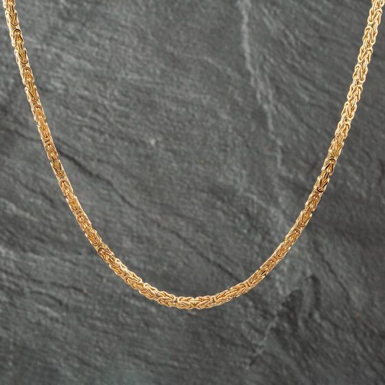 Second Hand 9ct Yellow Gold 22 Inch Byzantine Chain 41041057