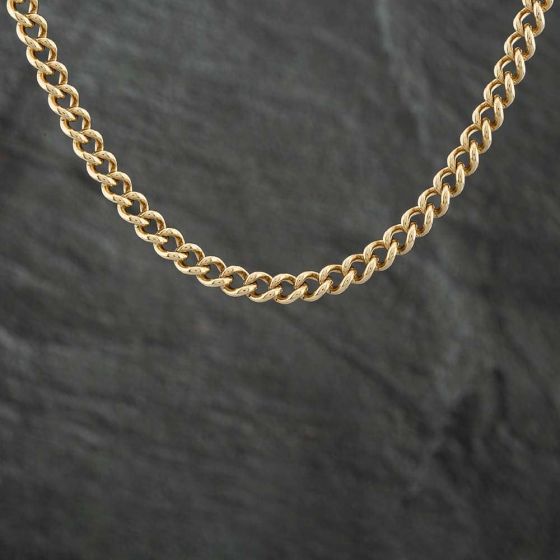 Second Hand 9ct Yellow Gold Heavy 22 Inch Curb Chain 41041113