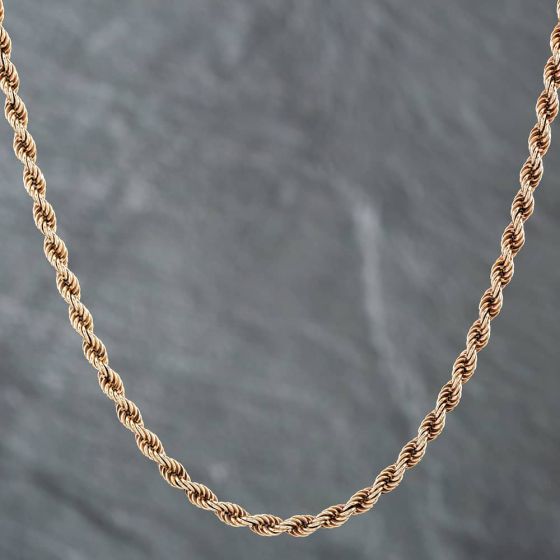 Second Hand 9ct Yellow Gold 18 Inch Rope Chain 41041250