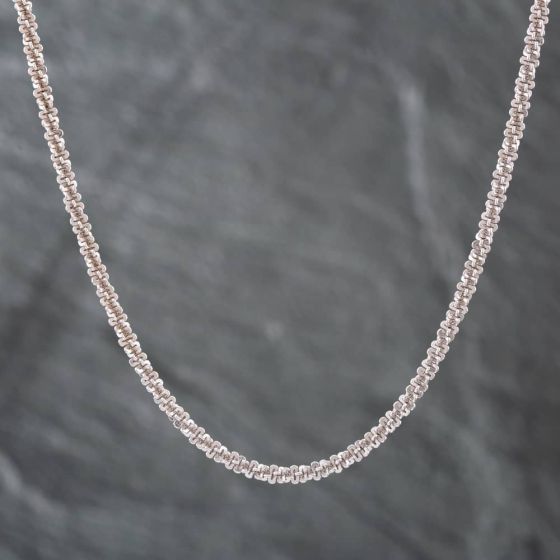 Second Hand 9ct White Gold Fancy Twisted 30 Inch Chain 41041265