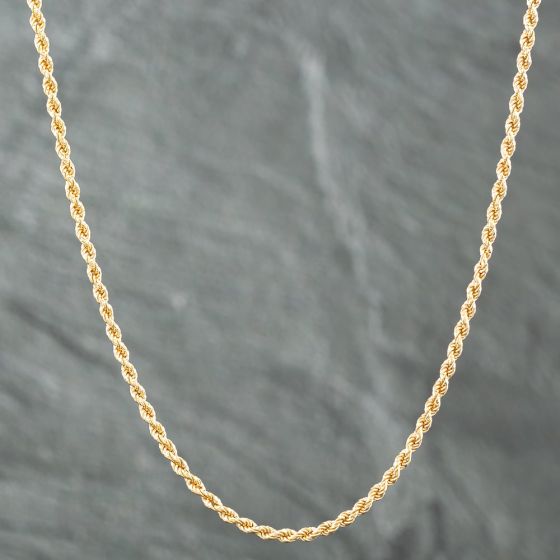 Second Hand 9ct Yellow Gold 28 Inch Rope Chain 41041331