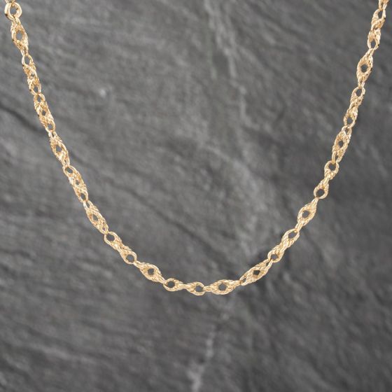 Second Hand 9ct Yellow Gold Fancy Link 25 Inch Twist Chain 41041401